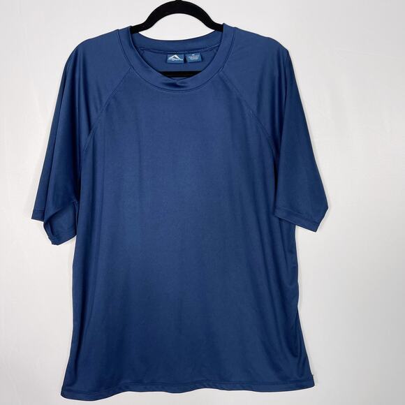 Kanu Surf Mens XLarge XL Blue Raglan Short Sleeve Tee Tshirt Crew Neck Top - Picture 1 of 5